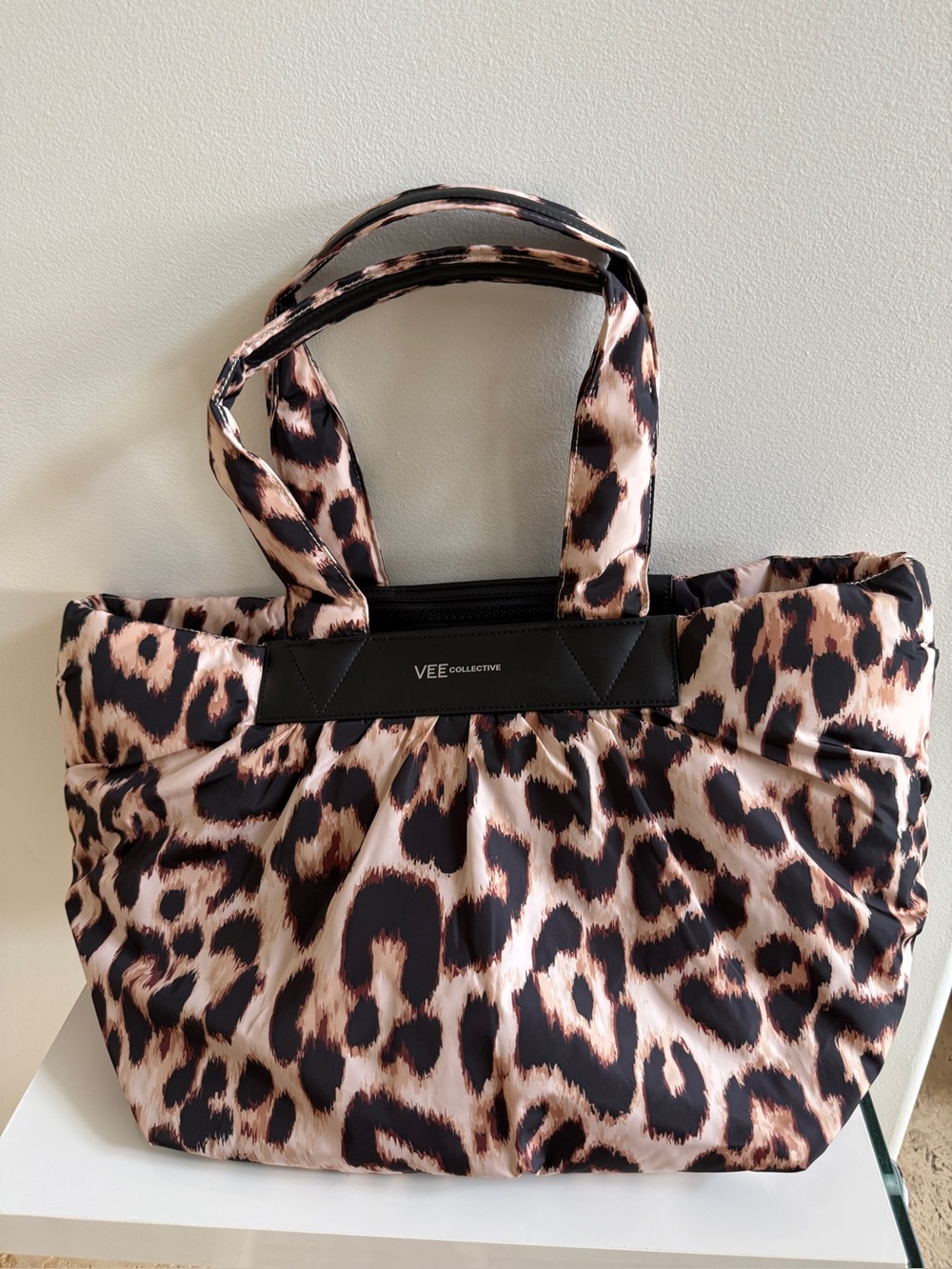 VEE COLLECTIVE Large Caba Tote Handbag Bag, Leopard Print